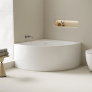 Stanford Triangle Corner Bathtub - Gloss White mercioaustralia
