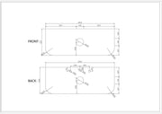 1200mm Round Corner Stone Top-White mercioaustralia