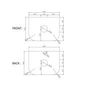 600mm Round Corner Stone Top-White mercioaustralia