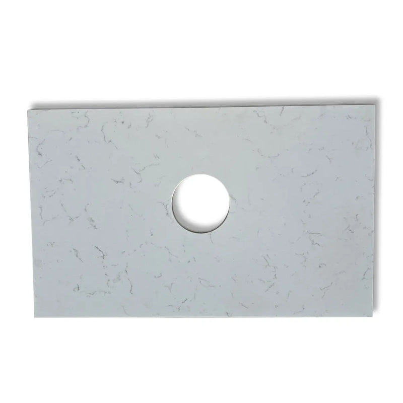 750mm Square Corner Stone Top-Luna White/Carrara/Black mercioaustralia