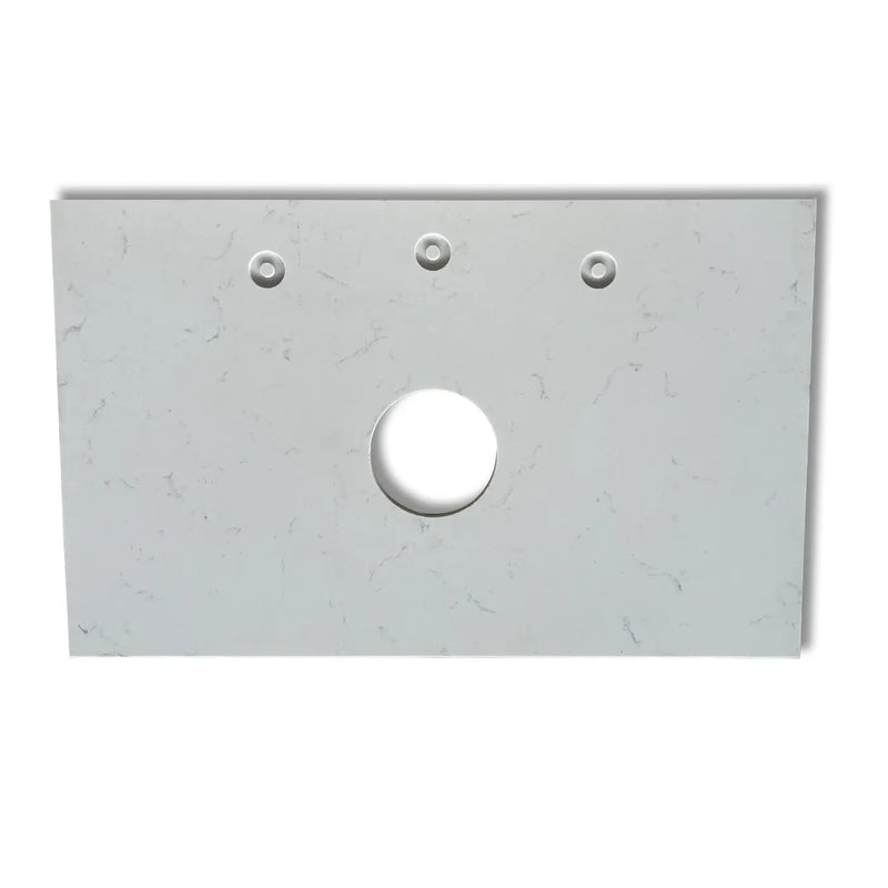 750mm Square Corner Stone Top-Luna White/Carrara/Black mercioaustralia