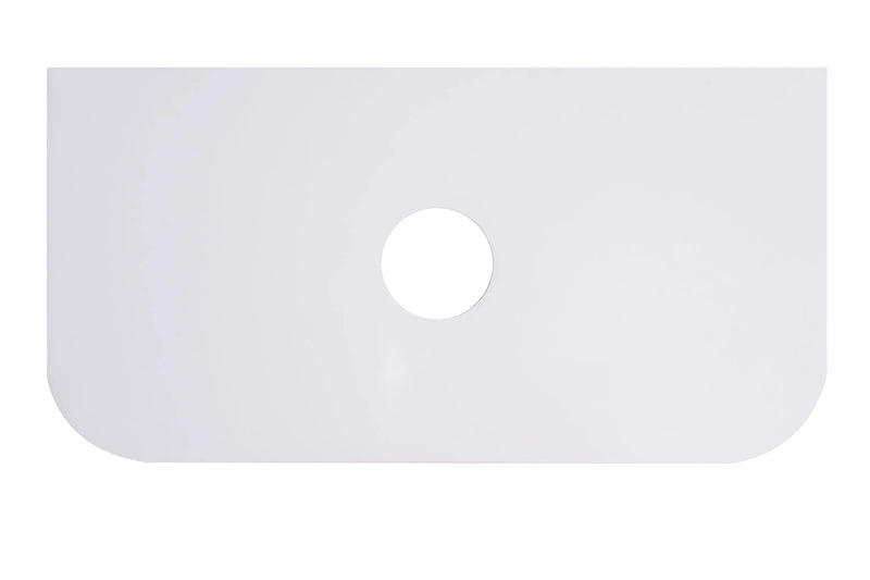 900mm Round Corner Stone Top-White mercioaustralia