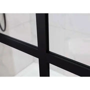 Covey Australia 1200 x 2000 mm Black Fixed Shower Screen Panel - FIL Kitchen Bathroom