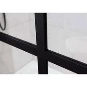 Covey Australia 1000 x 2000 mm | Black Fixed Shower Screen Panel - FIL Kitchen Bathroom