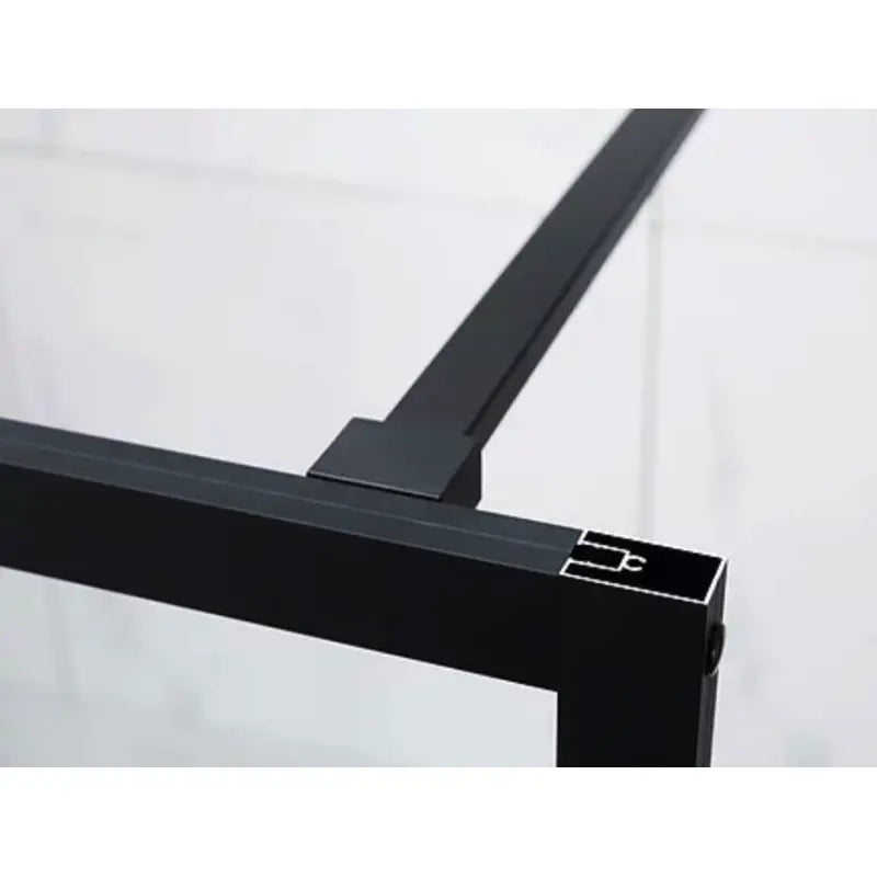Covey Australia 1200 x 2000 mm Black Fixed Shower Screen Panel - FIL Kitchen Bathroom
