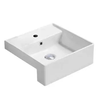 Semi Recess Basin Gloss white 410mm POSEIDON