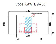Hamilton Wall Hung 750mm/900mm/1200mm/1500mm/1800mm - FIL Kitchen Bathroom