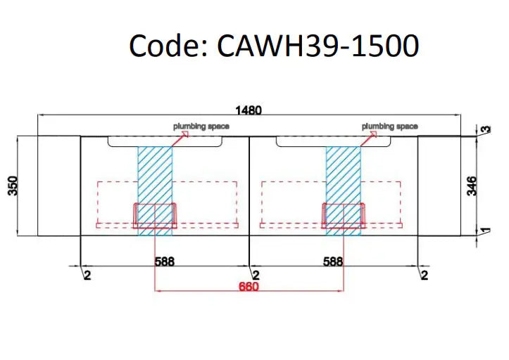 Hamilton Wall Hung 750mm/900mm/1200mm/1500mm/1800mm - FIL Kitchen Bathroom