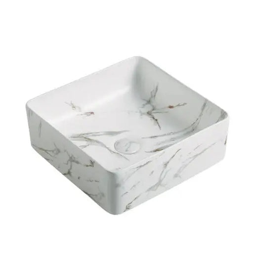FINE CERAMIC BASIN MATTE WHITE CARRARA 360MM POSEIDON