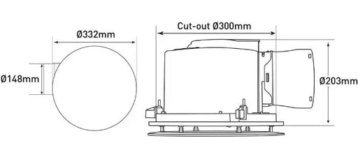 Turboline II 300 Exhaust fan - FIL Kitchen Bathroom