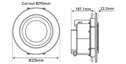 Starline Round Exhaust Fan with LED Light - FIL Kitchen Bathroom