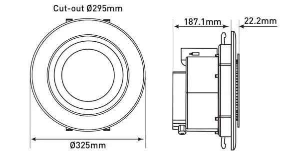 Starline Round Exhaust Fan with LED Light - FIL Kitchen Bathroom