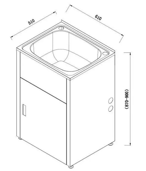 BUK 45Liter Laundry Tub & Cabinet BUK