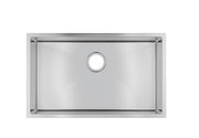 Round Corner Chrome Stainless Steel Handmade Single Bowl Kitchen Sink 762*457*254mm Aquaperla