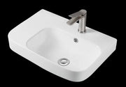 Kontura Fine Ceramic WH/Above Counter Basin Left/Right Hand Bowl with Overflow Lukka