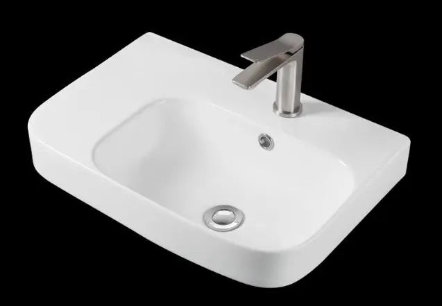 Kontura Fine Ceramic WH/Above Counter Basin Left/Right Hand Bowl with Overflow Lukka