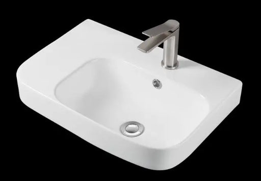 Kontura Fine Ceramic WH/Above Counter Basin Left/Right Hand Bowl with Overflow Lukka