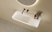 Roccia Solid Surface Stone Wall Hung Basin LK-SRW900-MW Lukka