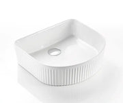 VITO Geneva Fluted Arch Premium Ceramic Above-Counter Basin (415 mm) POSEIDON