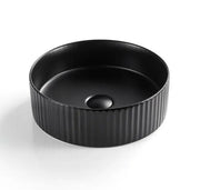 VITO Geneva Fluted Round Premium Ceramic Above-Counter Basin (400mm) POSEIDON