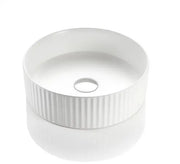 VITO Geneva Fluted Round Premium Ceramic Above-Counter Basin (360MM) POSEIDON