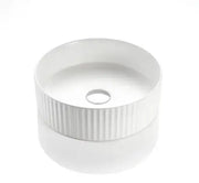 VITO Geneva Fluted Round Premium Ceramic Above-Counter Basin (360MM) POSEIDON
