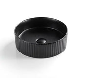 VITO Geneva Fluted Round Premium Ceramic Above-Counter Basin (360MM) POSEIDON