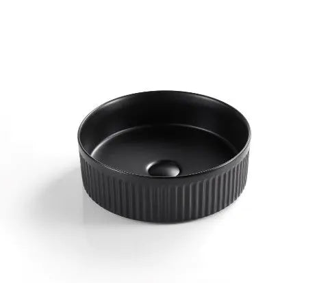 VITO Athena Fluted Round Premium Ceramic Above-Counter Basin (410MM) POSEIDON
