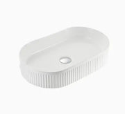 VITO Athena Fluted Oval Premium Ceramic Above-Counter Basin POSEIDON