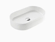 VITO Athena Fluted Oval Premium Ceramic Above-Counter Basin POSEIDON