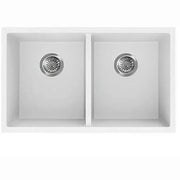 KITCHEN SINK QUARTZ UNDERMOUNT MATTE BLACK/MATTE WHITE 813mm POSEIDON