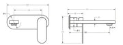 Sora SS Wall Basin Mixer Trim Kits - FIL Kitchen Bathroom