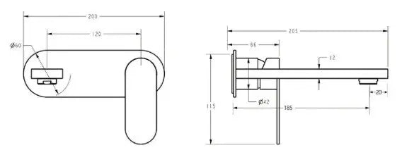 Sora SS Wall Basin Mixer Trim Kits - FIL Kitchen Bathroom