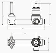 Sora SS Wall Basin Mixer Rough-In Body (Separate Backplate) - FIL Kitchen Bathroom