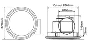Novaline II Small Round Exhaust Fan - FIL Kitchen Bathroom