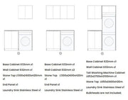 Byron/Bondi Natural Oak Laundry Kit 1305x600x2100 (Set-C) - FIL Kitchen Bathroom
