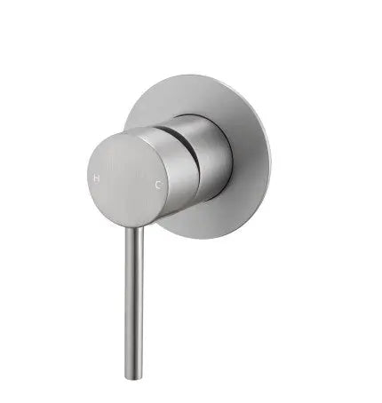 LUCID PIN Round Shower/Bath Wall Mixer Chrome and Colours Aquaperla