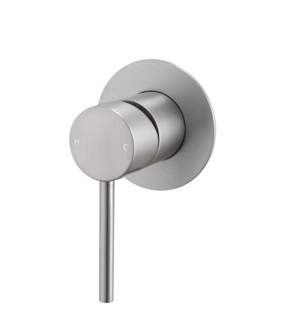 LUCID PIN Round Shower/Bath Wall Mixer Chrome and Colours