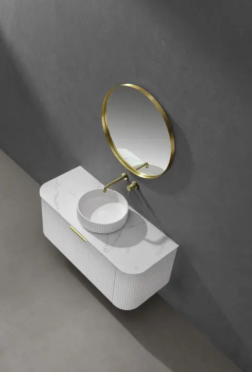 Ceto Calacatta – Solid Surface Stone Top (With Universal Taphole) - FIL Kitchen Bathroom