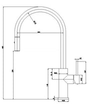 Otus Slimline SS Gooseneck Pull-Out Sink Mixer In Brushed ss304 - FIL Kitchen Bathroom