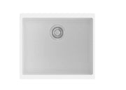 White Carysil Granite Single Bowl Kitchen Sink 530x460x220mm Aquaperla