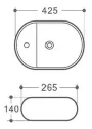 Zero Oval 425x265x140 Basin inspire