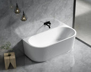 BINGIE Fluted Skirt Back to Wall Bathtub Lukka