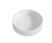 Lukka Olley Fluted Solid Surface Above Counter Basin (400mm) Lukka
