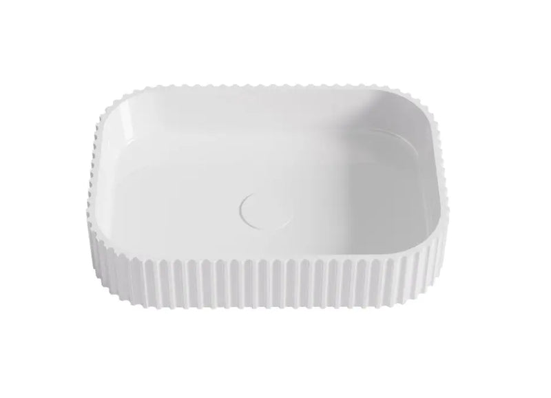 Lukka Japser Fluted Solid Surface Above Counter Basin (500mm) Lukka