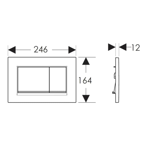 Geberit Sigma30 – Matt Black Plate with Black Trim