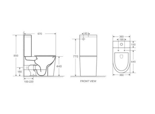 Berlin rimless tornado back to wall toilet