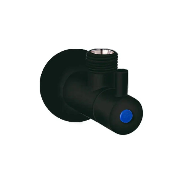 Linkware DAN ELLE Solid Brass Matt Black 1/4 Turn Ceramic Disk Mini Cistern Cock - FIL Kitchen Bathroom