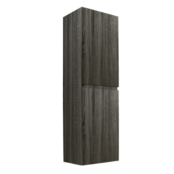 White Oak PVC Vacuum Filmed MDF Board Wall Hung Tall Boy