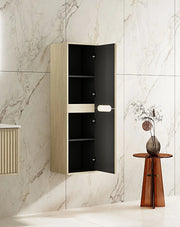 Fluted Rhea Tall Boy - Natural Oak mercioaustralia